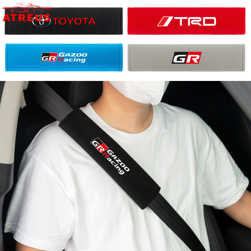 2 件裝豐田 GR 汽車座椅安全帶肩墊毛絨安全帶套安全安全帶肩保護適用於豐田 Raize Avanza Veloz Ru