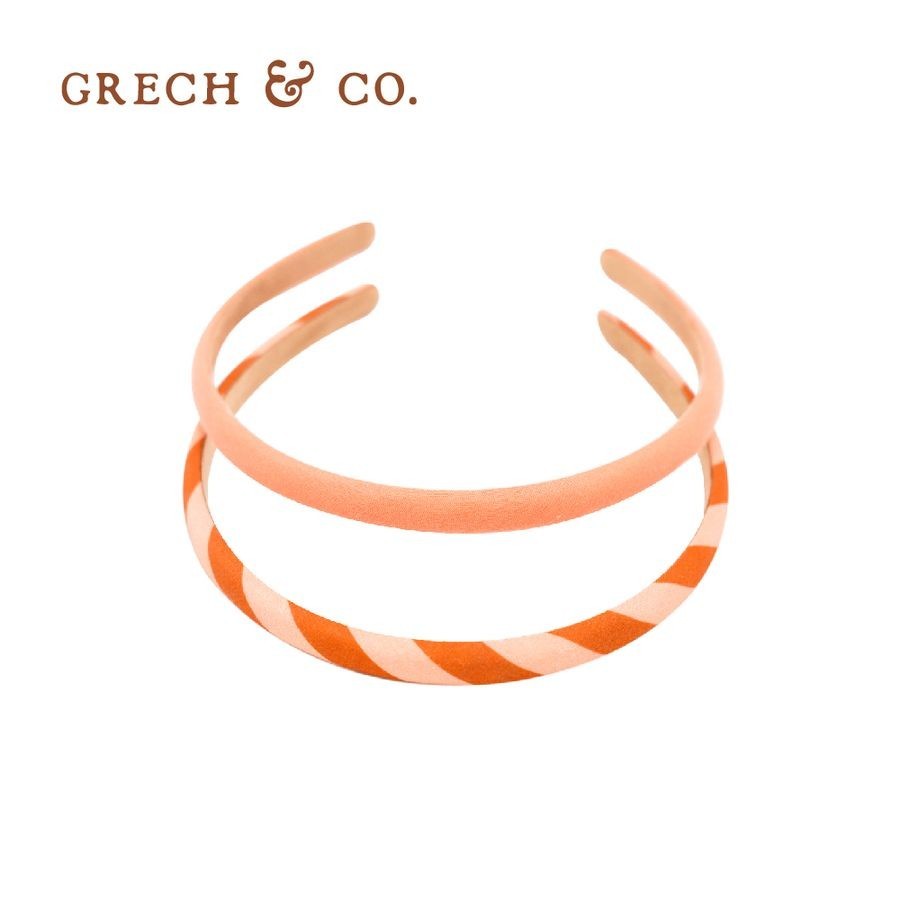 Grech&Co髮箍二入組/ 條紋粉 eslite誠品