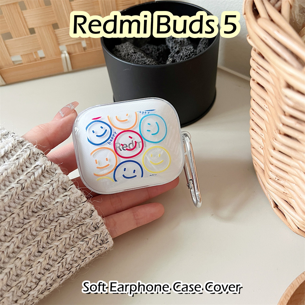 【有貨】適用於 Redmi Buds 5 Case 極簡卡通圖案軟矽膠耳機套外殼保護套