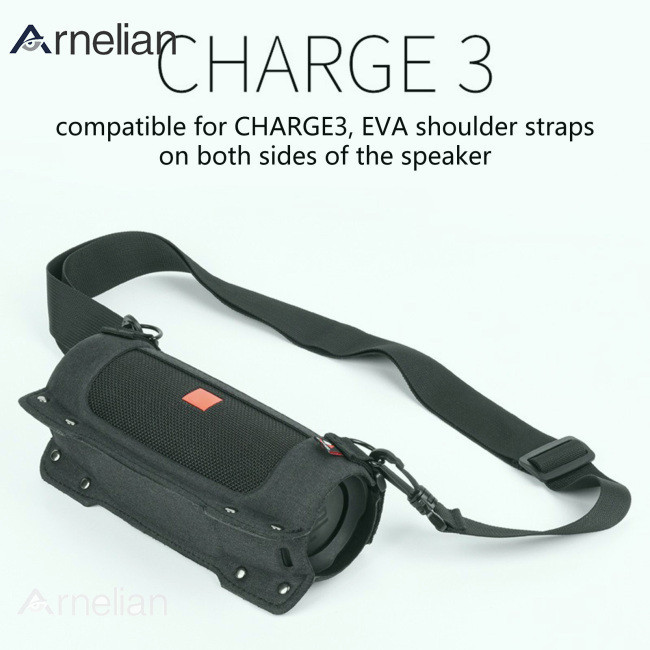 Arnelian 背帶套便攜式揚聲器背帶帶可調節肩帶兼容 Charge 3