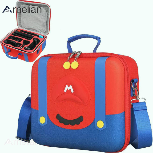 任天堂 Arnelian 大型便攜式手提箱收納袋適用於 Nintendo Switch Oled 遊戲配件