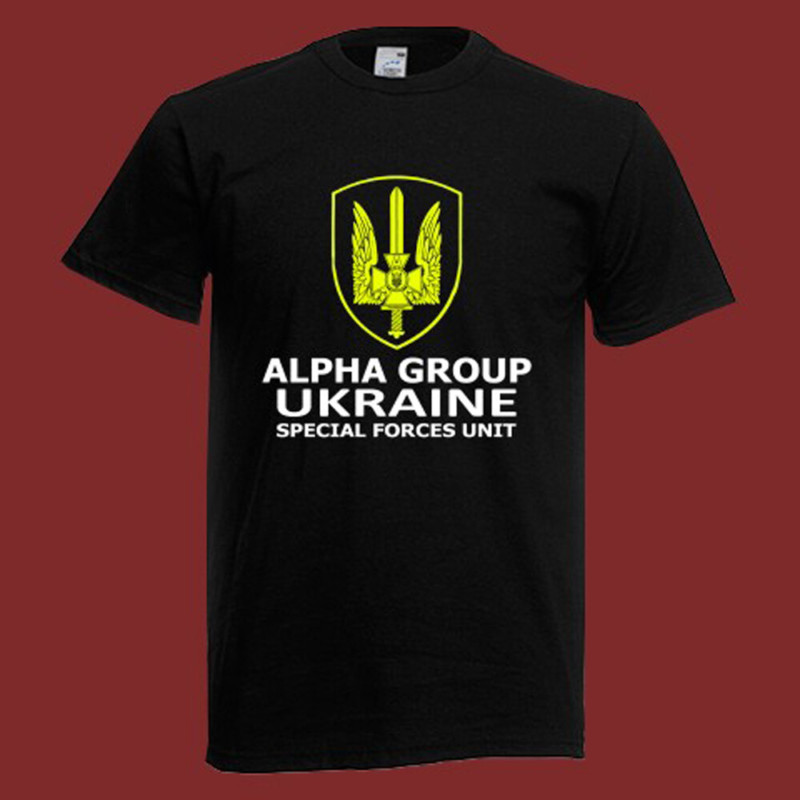 Spetsnaz 烏克蘭特種部隊 Alpha Group 男式黑色 T 恤尺寸 S-5XL