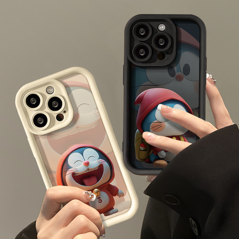 哆啦夢 卡通哆啦a夢和哆啦美手機殼適用於 Iphone 15 11 12 14 13 Pro Max 7plus Xr