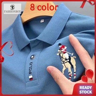 Paul Polo 男士短袖 Polo 高檔刺繡 Polo 衫翻領 Polo 衫寬鬆上衣