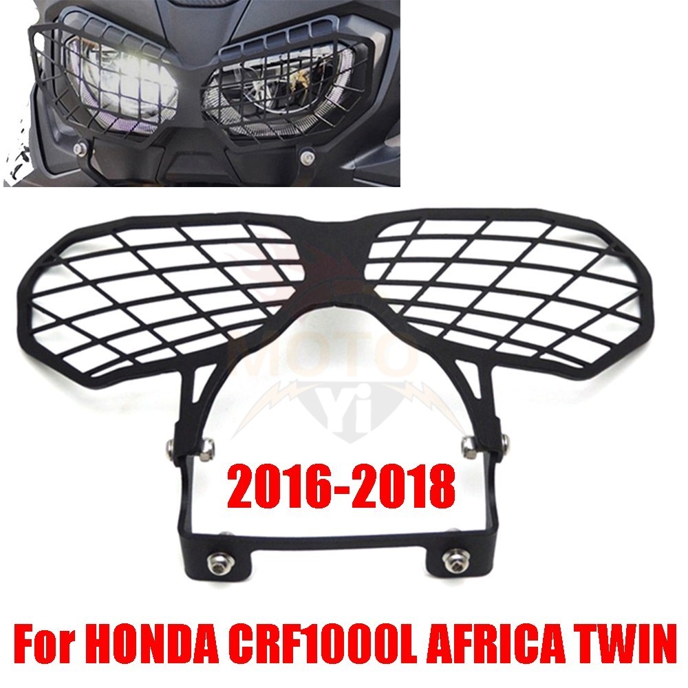 爆款 適用hongda CRF1000L 非洲雙缸 16-19年改裝配件前大燈保護網護罩