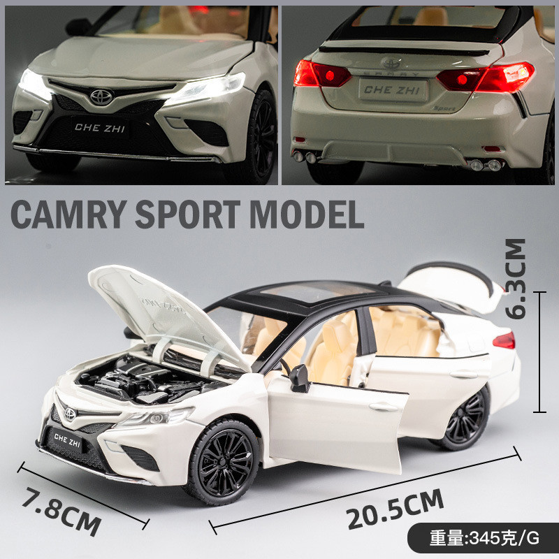 CAMRY 模型車 1:24 仿真合金模型車 Toyota模型車 凱美瑞 汽車模型 聲光回聲車 小朋友玩具車 模型車擺件