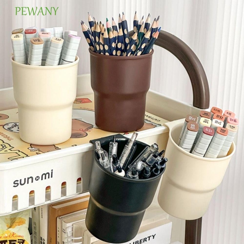 PEWANY懸掛式鋼筆鉛筆盒,大容量桌面存儲鉛筆收納盒,筆架多功能化妝品收納盒文具收納盒