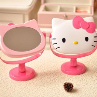 台式鏡子 kitty貓可愛化妝鏡 KT台式鏡子 頭型化妝鏡