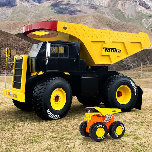 Tonka兒童合金工程車模型小汽車寶寶玩具挖掘機推土車消防救車