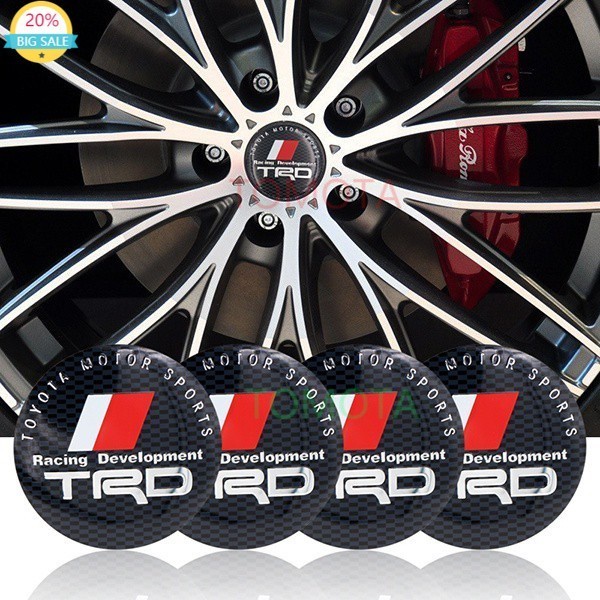 Zewan 全新 4 件汽車標誌車輪中心輪轂標誌蓋貼紙豐田汽車車輪貼紙