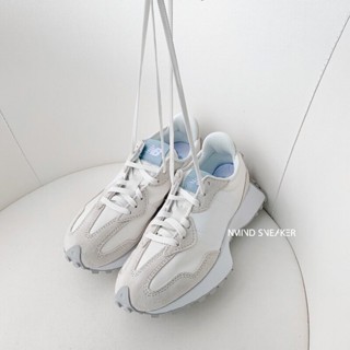高品質網鞋 New Balance 327 女款奶油色 淡藍 (WS327BV)