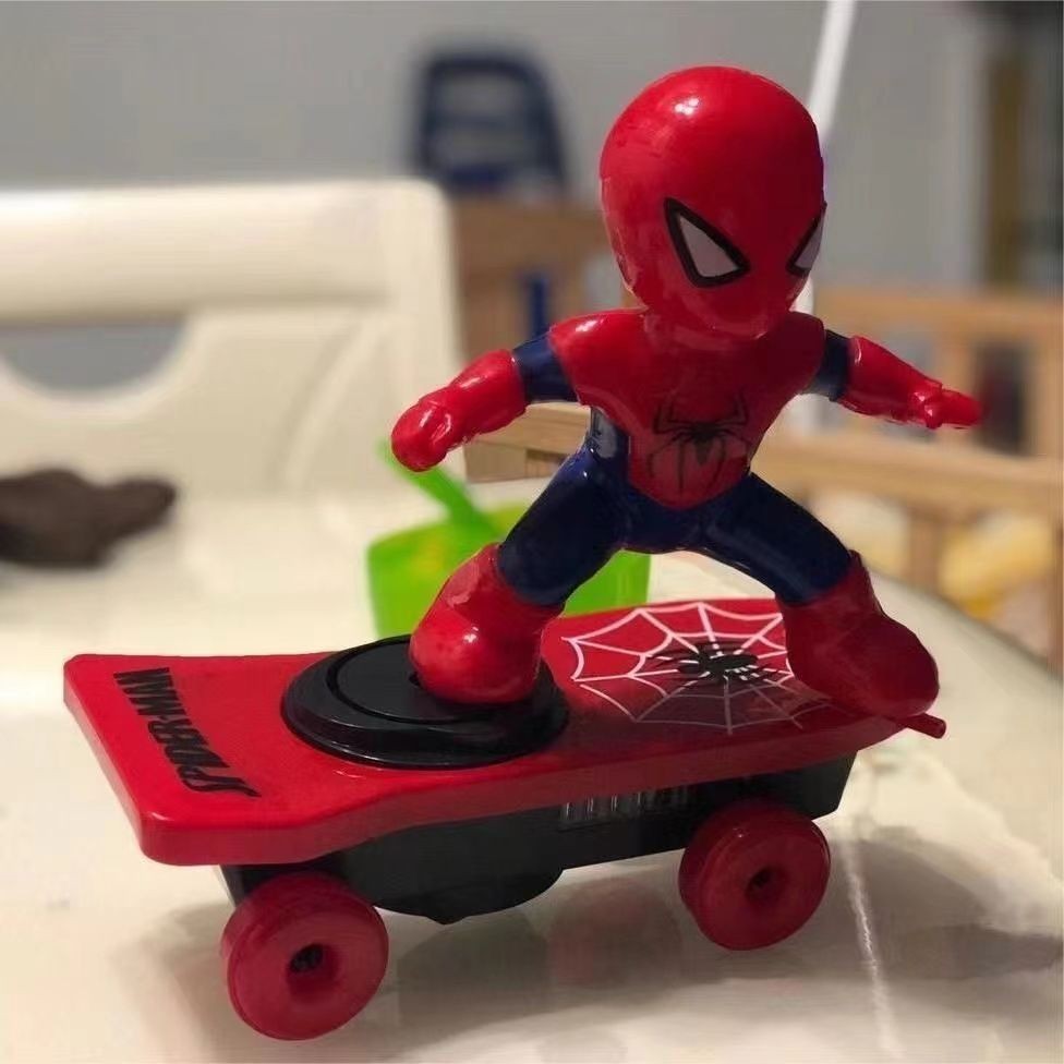 抖音 爆款 超大號 蜘蛛俠 特技 炫酷 翻滾 滑板車 玩具 兒童 益智 電動 滑板車