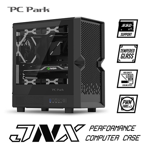 PC Park  JNX 電腦機殼/黑  綠風潮