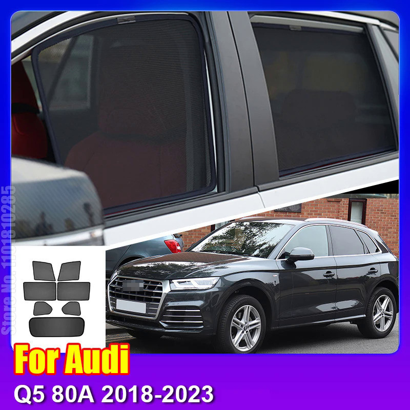 磁性汽車遮陽板適用於奧迪 Q5 80A 2018 2019 2020 2021 2022 2023 車窗遮陽板前擋風玻璃