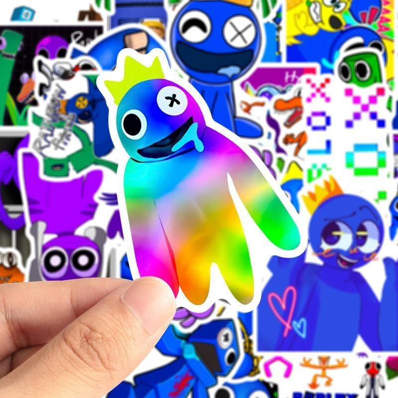 50 件/包 Roblox 彩虹朋友遊戲卡通 DIY 玩具車滑板電機筆記本電腦貼花塗鴉兒童貼紙