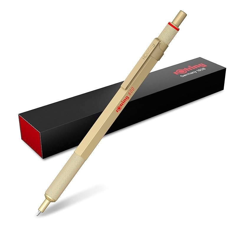 ROTRING 羅特琳 600 油性 圓珠筆 M 中字 彈簧式 高級 品牌 禮物 金色 2183911 日本正規品