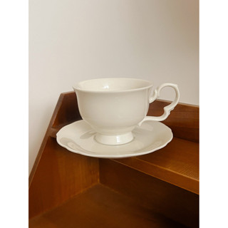迷你小容量120ml濃縮咖啡杯碟套裝白色簡約北歐精緻陶瓷