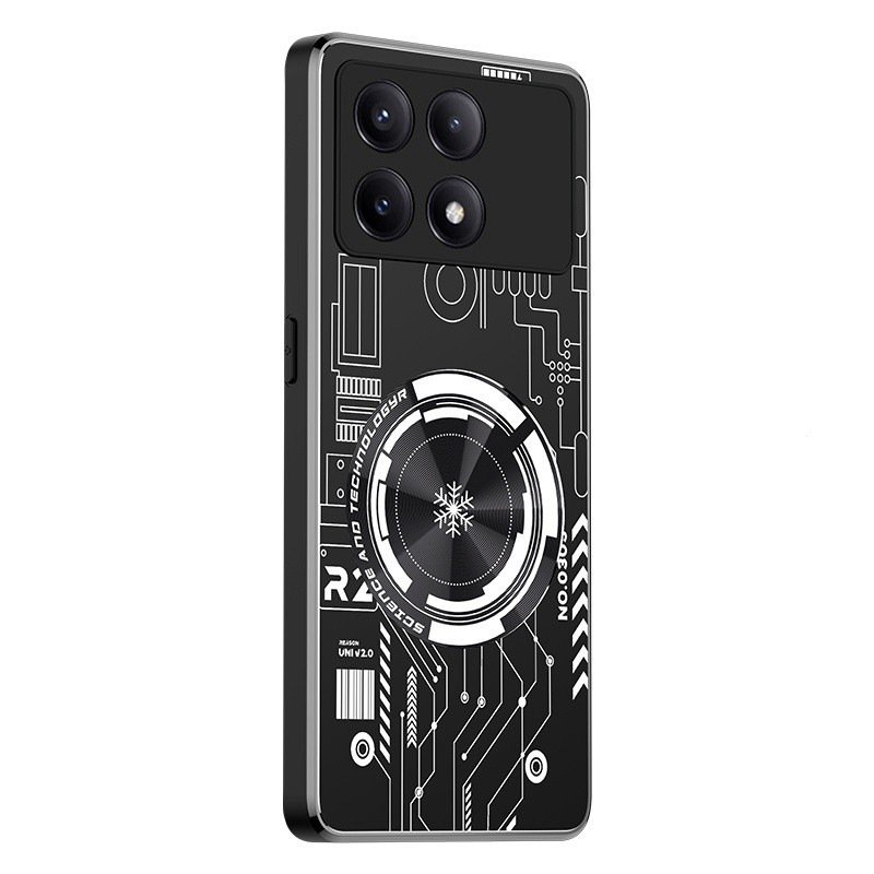 XIAOMI REDMI 石墨烯散熱手機殼適用於小米紅米k70 Pro K70E POCO X6 Pro 5G手機殼鋁合