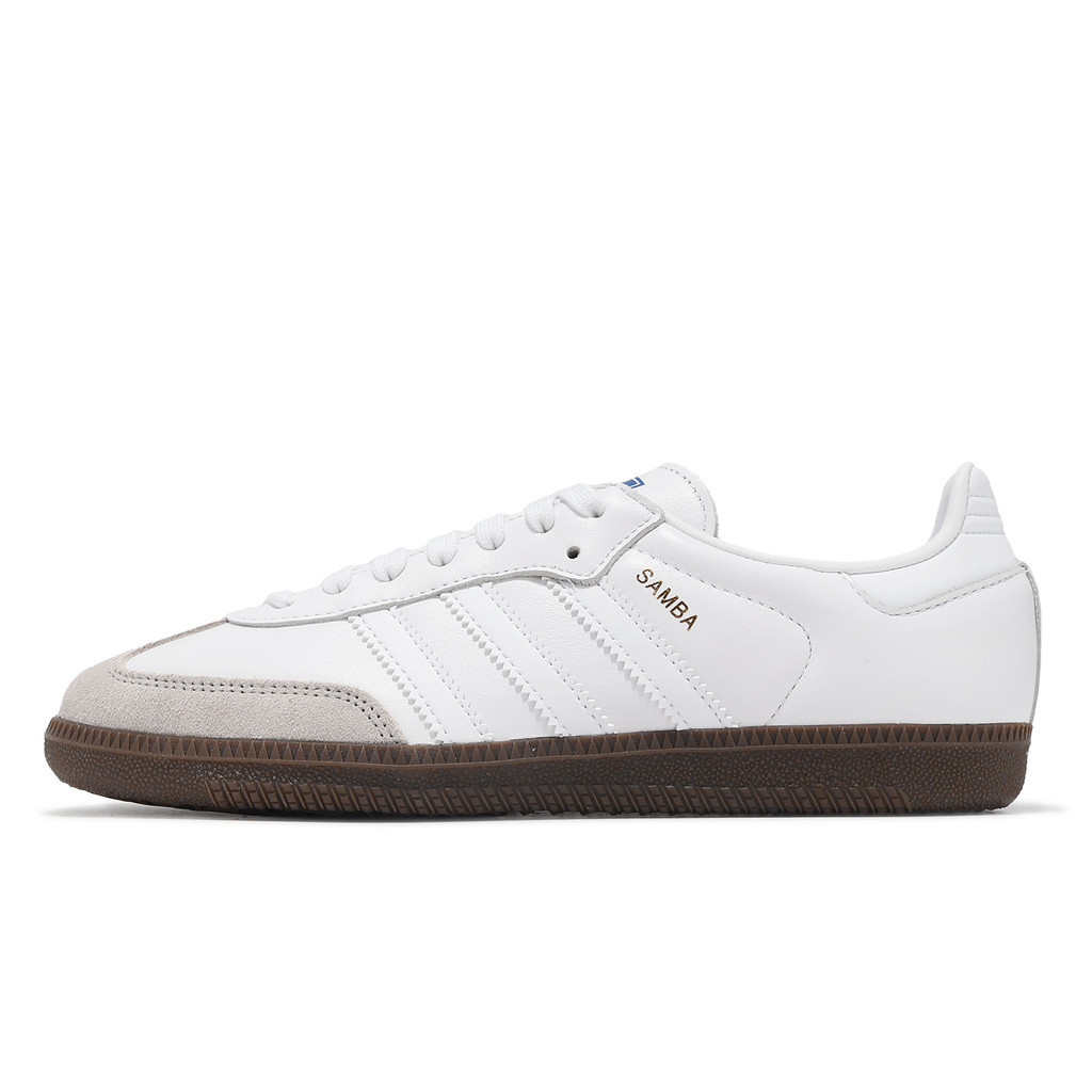 adidas 休閒鞋 Samba OG 男鞋 女鞋 白 灰 金標 膠底 德訓鞋 愛迪達 三葉草 [ACS] IE3439