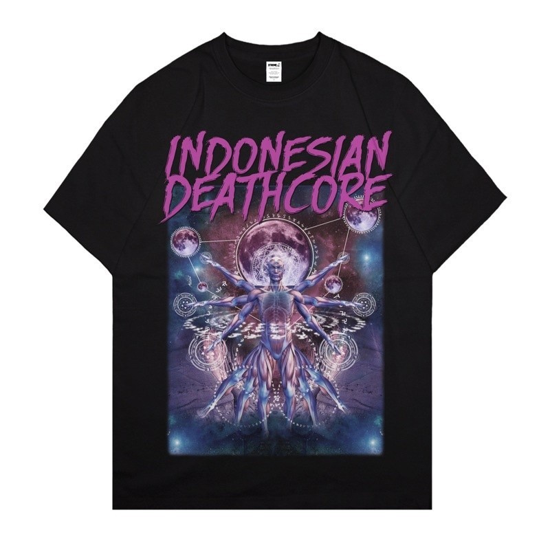 2024時尚印尼死亡核心“藝術品版”t恤(超細纖維t恤)戶外t恤樂隊/卡通襯衫