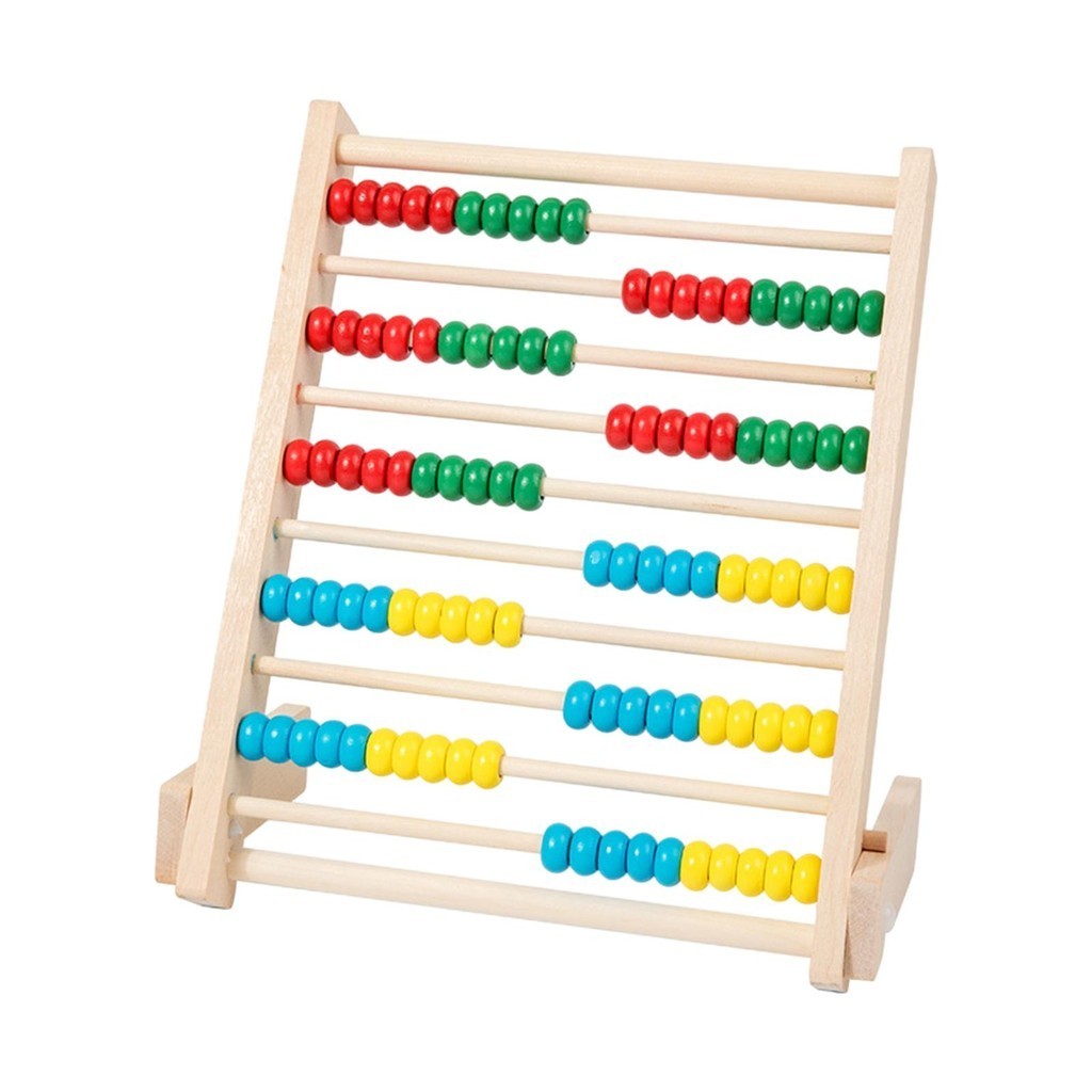 [szxmkj2] 10 排木製計數架算盤木製數學遊戲玩具小學兒童