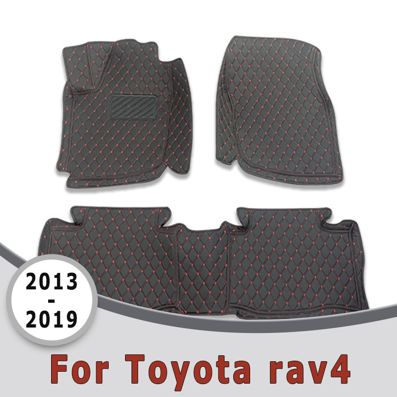 豐田 適用於 Toyota RAV4 的高級人造皮革汽車腳墊 - 定制貼合、防水、防滑、易於清潔 - 使用風格保護您的汽