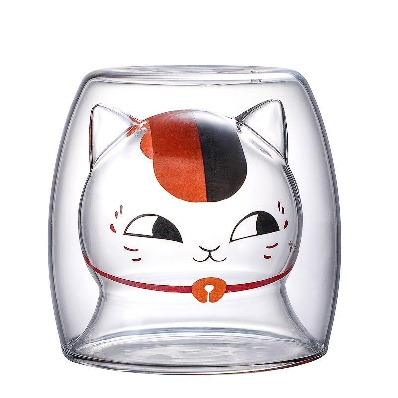 【好貨熱銷】創意日式風格耐熱雙層玻璃杯貓咪雙層杯卡通可愛貓杯牛奶杯水杯