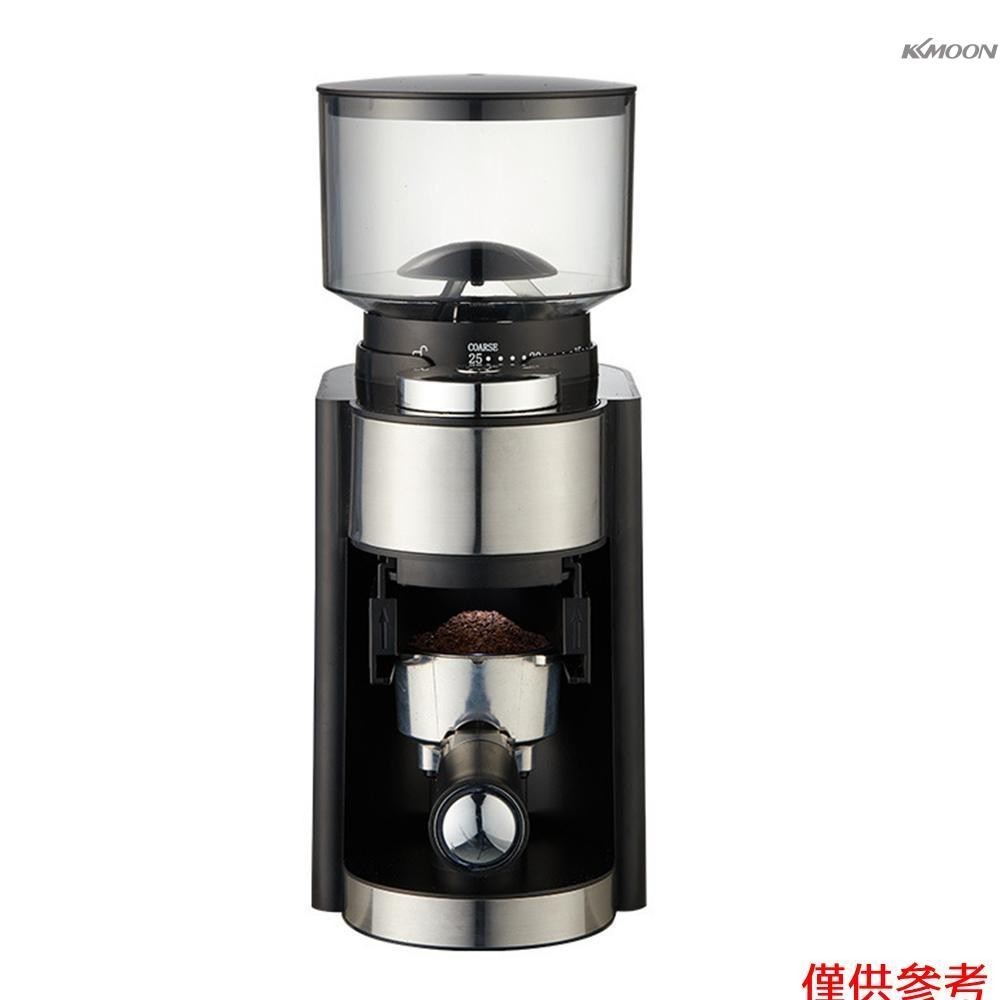 電動毛刺咖啡研磨機可調節自動錐形毛刺磨咖啡豆研磨機,帶 25 個研磨設置,適用於 2-12 杯容量法壓滴咖啡和濃縮咖啡黑