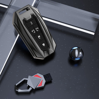 合金汽車鑰匙包 2 4 5 按鈕智能無鑰匙進入遙控保護套適用於大發 Tanto Rocky 適用於豐田 Raize