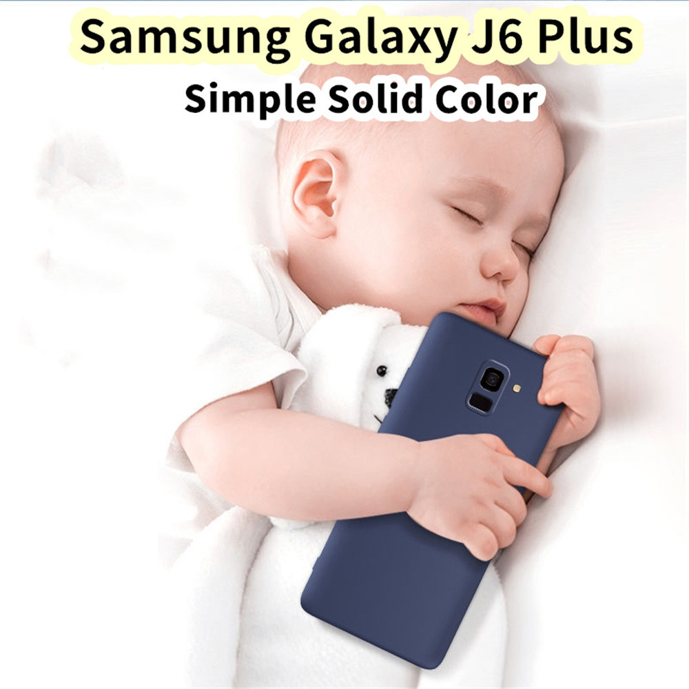 SAMSUNG 【超值】適用於三星 Galaxy J6 Plus 矽膠全保護殼高級彩色手機殼保護套