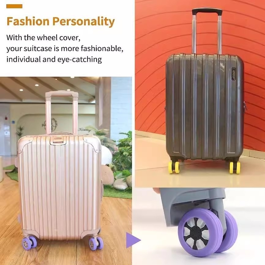 行李箱輪子保護套 行李拉桿箱輪子矽膠套旅行箱滾輪靜音保護套橡膠圈可替換修復配件