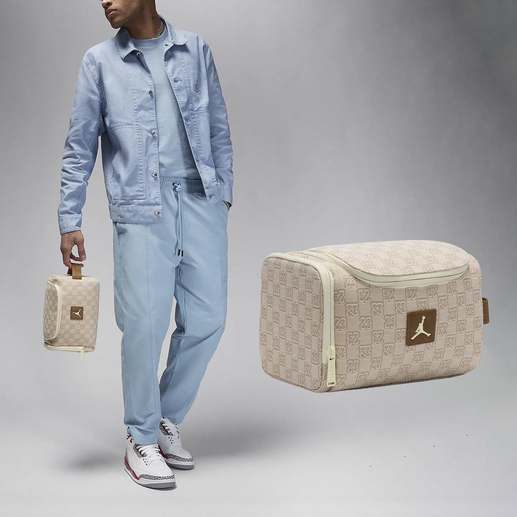Nike 包包 Jordan Monogram 收納包 盥洗包 老花 化妝包【ACS】JD2413024AD-002