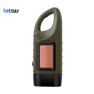 戶外手電筒 Led 手電筒緊湊型太陽能手搖手電筒,用於露營可充電應急 Led 燈,適用於戶外裝備