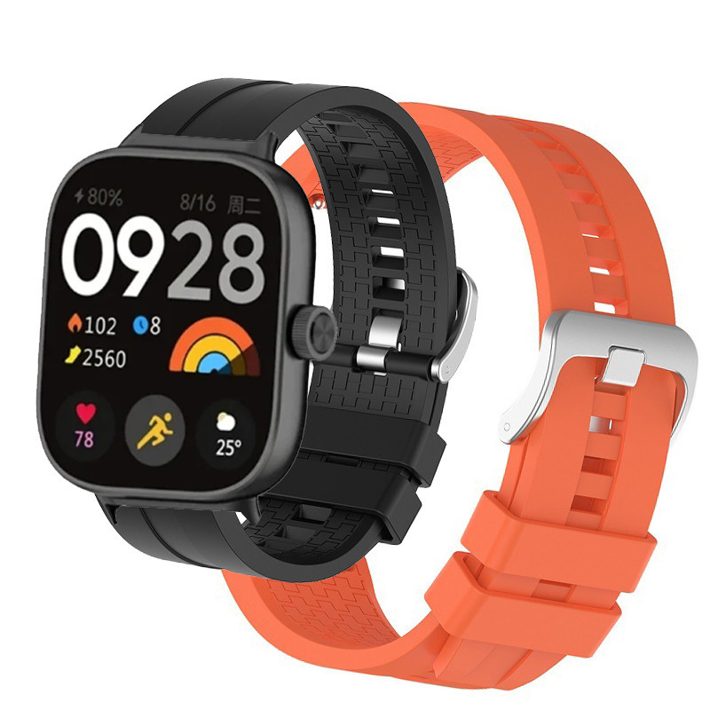 適用於 Redmi Watch 4 Watch4 的矽膠錶帶手鍊 Watch4 錶帶腕帶替換錶帶矽膠運動軟腕帶錶帶配件