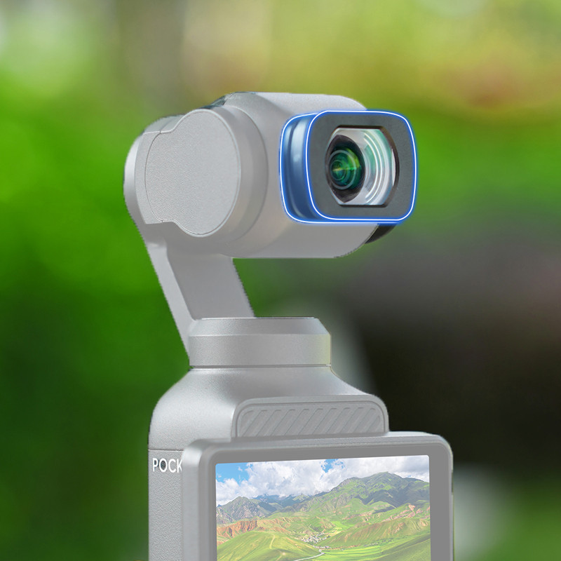 Bgning 0.72x 廣角鏡頭濾鏡適用於 DJI Osmo Pocket 3 手持雲台相機 112° 廣角磁吸鏡頭配