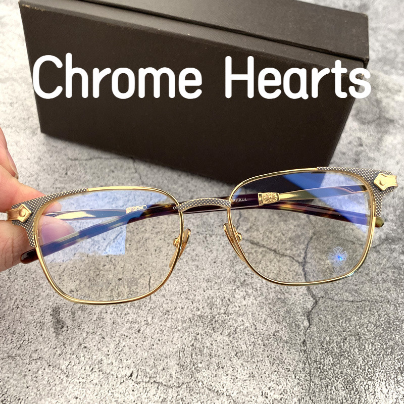 【TOTU眼鏡】醋酸纖維眼鏡 金屬框眼鏡 Chrome Hearts 克羅星 新品眼鏡架 純鈦超輕個性波點復古近視男女款