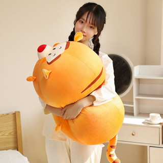 Ready Stock 80CM 卡通跳跳虎娃娃玩偶可愛老虎公仔毛絨玩具女生床上睡覺軟抱枕生日禮物