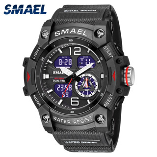 Smael 8007 戶外透明手錶男士戶外酷炫雙顯示防水發光電子表