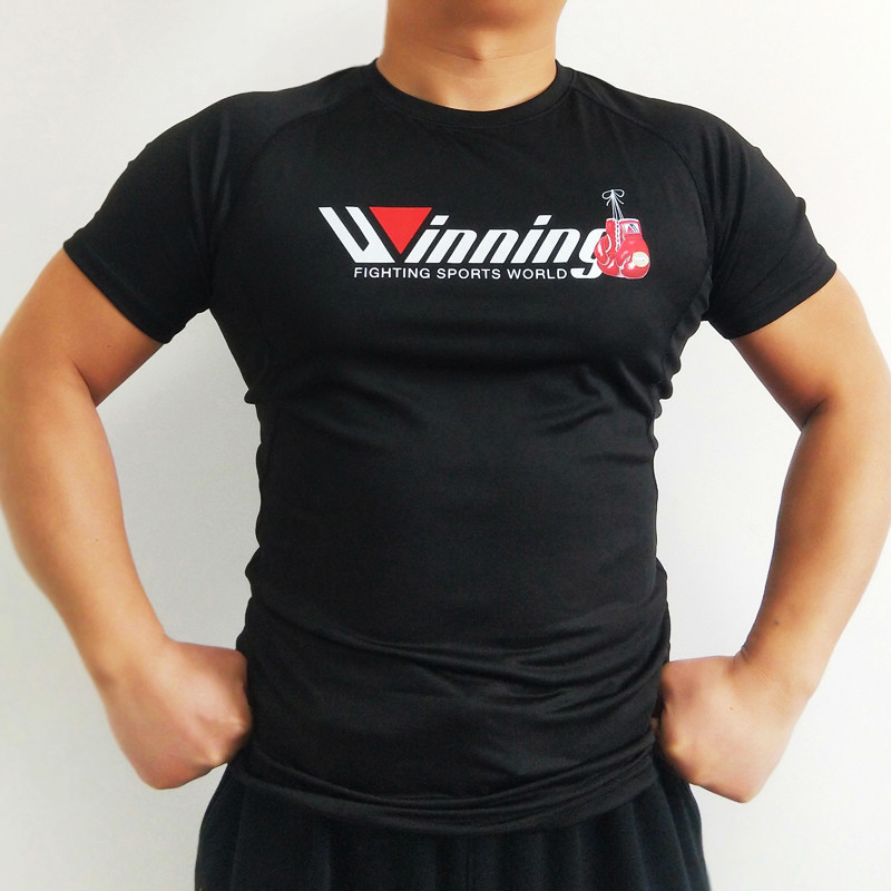 Winning Clothing 純棉印花T恤拳擊訓練服男士自由搏擊UFC泰拳背心