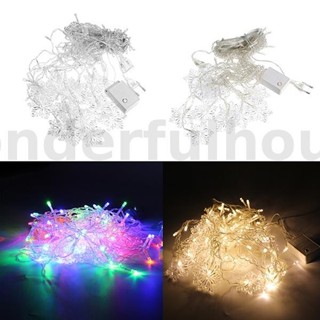 Claite 3.5M 96LEDs 8Modes Snowflake Fairy LED 燈串適用於聖誕派對露台 AC