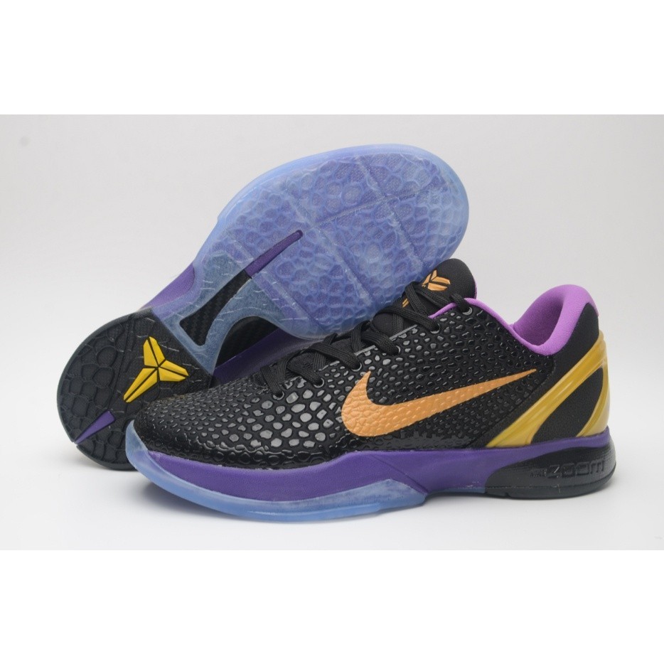 高品質 Air Zoom Kobe 6 黑色紫色黃色籃球鞋跑步鞋