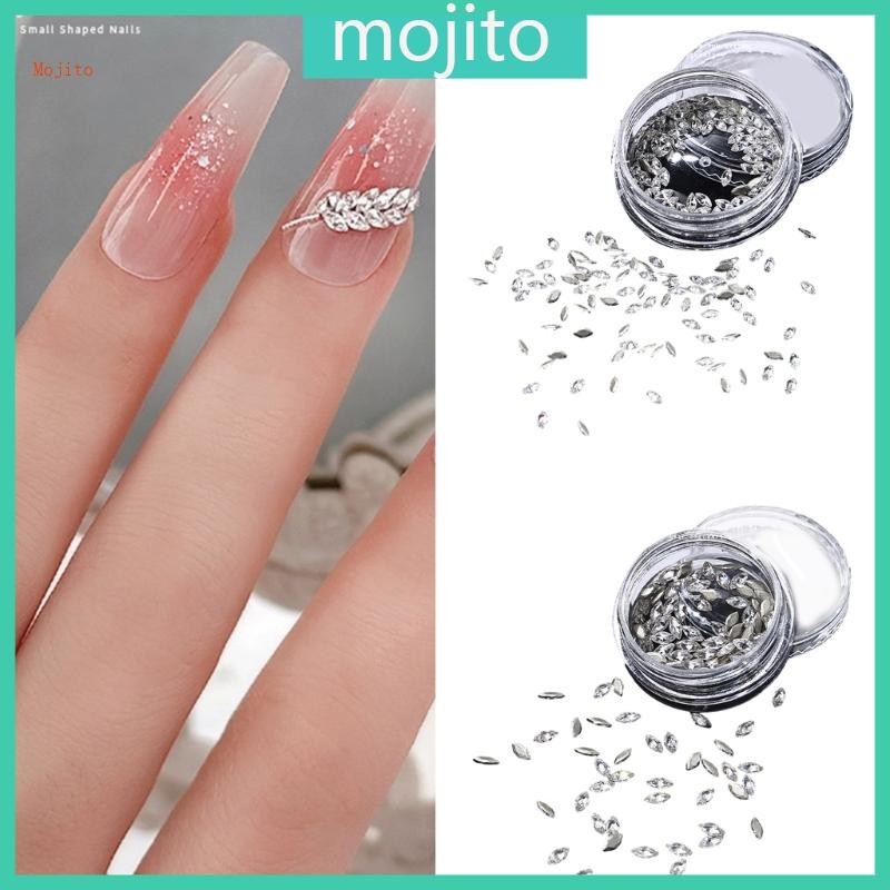 Mojito 50 件裝時尚鋯石美甲飾品魅力水晶 3D 鑽石水鑽 DIY 美甲水鑽美甲裝飾