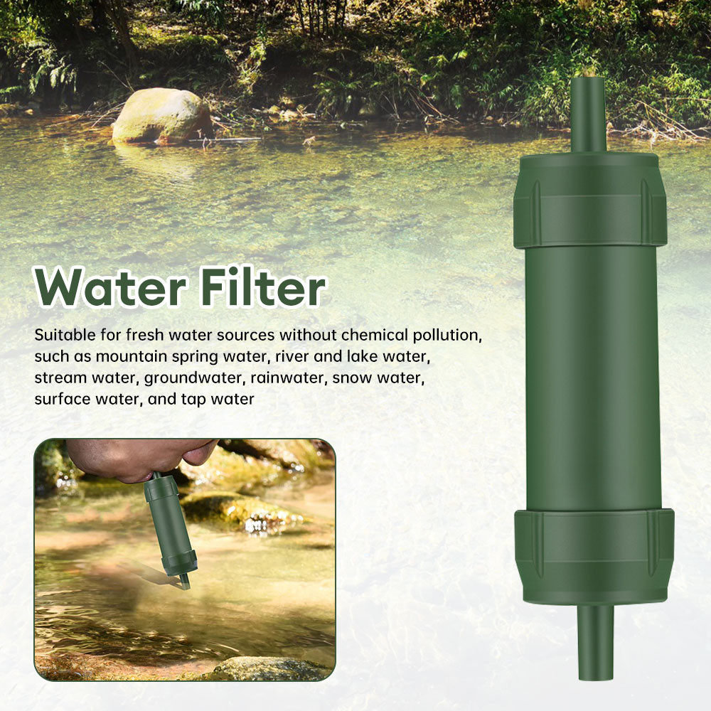 戶外迷你濾水器吸管野營淨化便攜式遠足淨水器,用於生存或應急用品