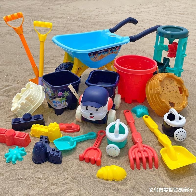 兒童沙灘玩具套裝挖沙工具寶寶海邊挖土沙漏鏟子桶玩沙子室內沙池