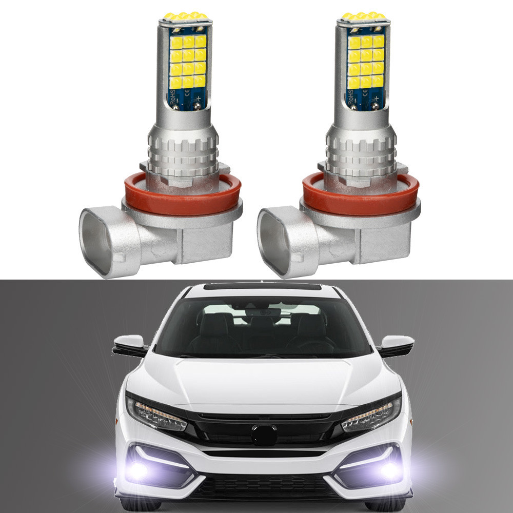 HONDA 2 件裝 LED 霧燈燈泡適用於本田思域 2016 2017 2018 2019 2020 2021 轎車雙