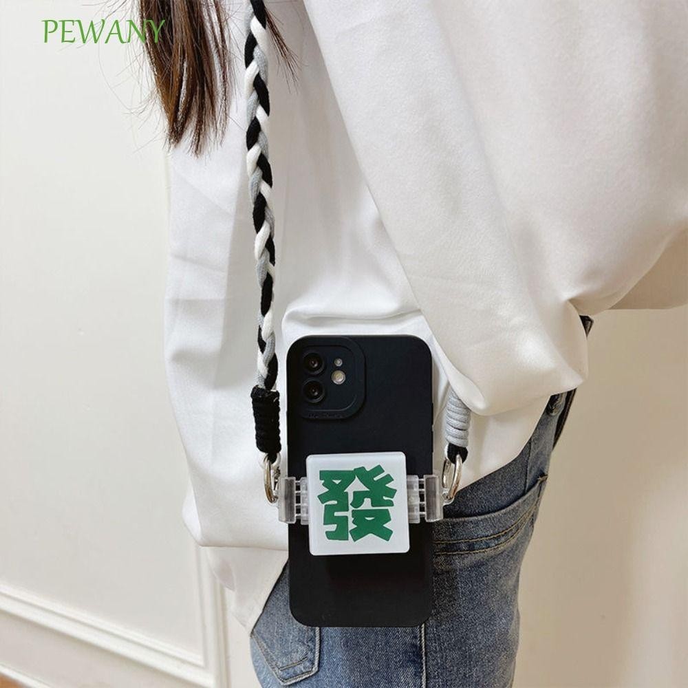 PEWANY手機殼背夾鍊繩特殊電話掛繩吊頸智能手機錶帶斜挎繩電話支架