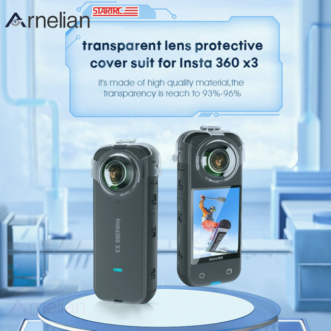 Arnelian 透明鏡頭保護罩相機防塵防刮防摔殼兼容 Insta360