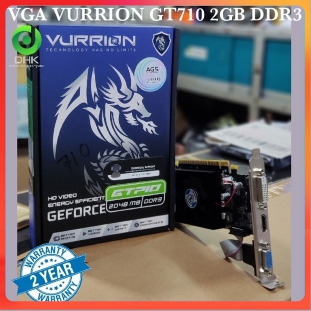 Vga VURRION NVIDIA GT 710 2GB DDR3 64BIT 加西里加西亞
