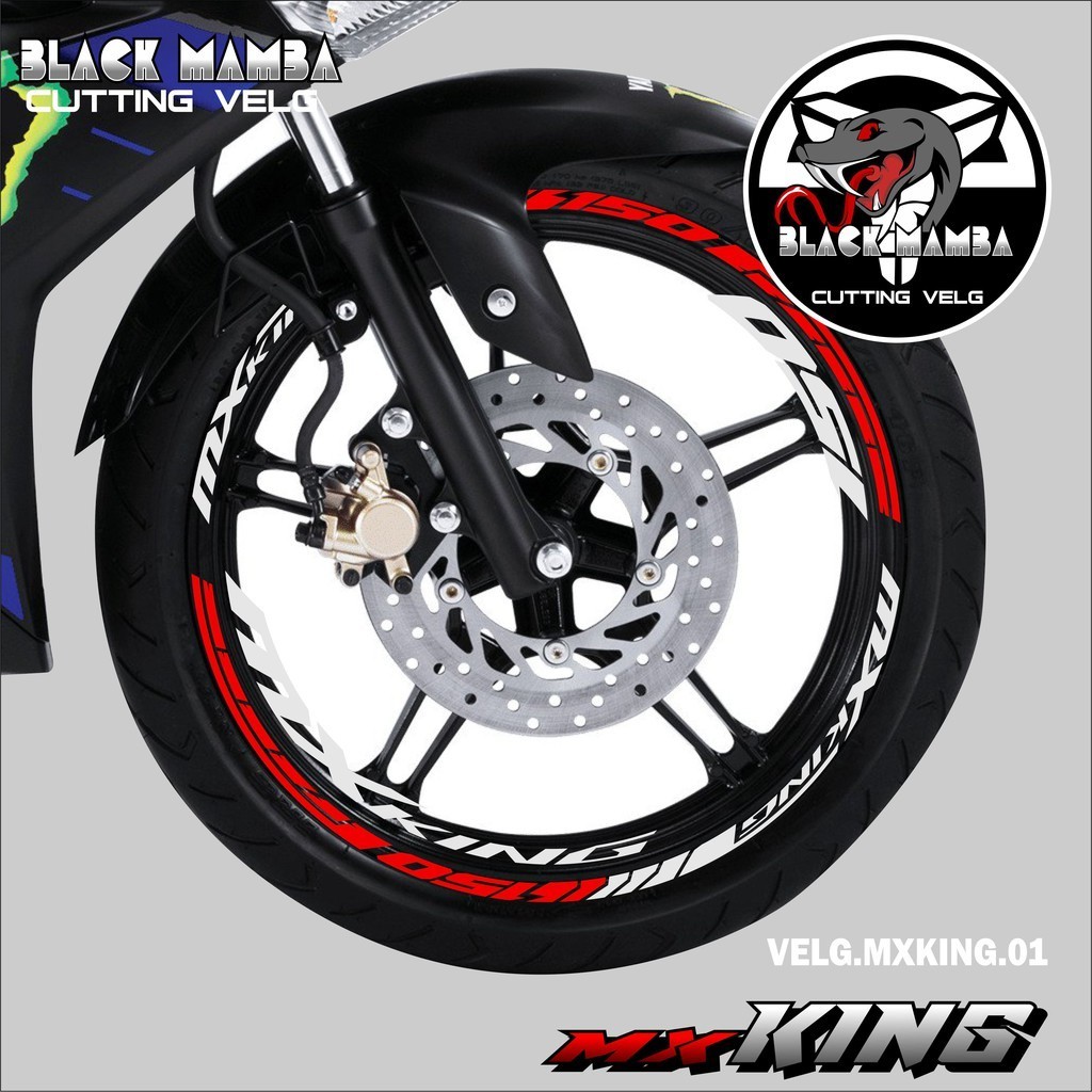山葉 切割貼紙輪輞 MX KING STICKER LIS 列表變化輪胎/VELG YAMAHA MX KING 01