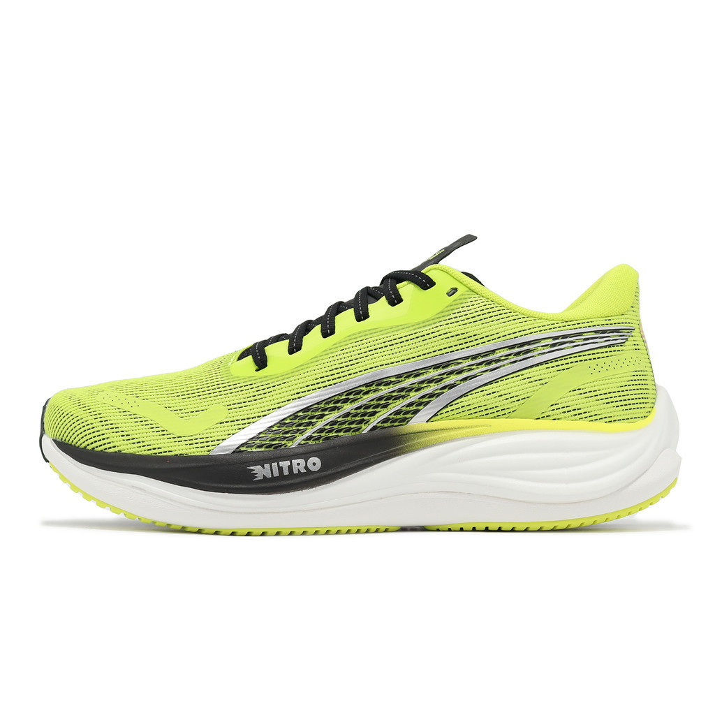 Puma 慢跑鞋 Velocity Nitro 3 螢光黃 黑 銀 反光 路跑 氮氣 男鞋 【ACS】 38008001